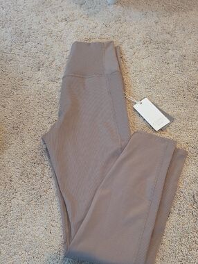 Z Supply Taupe Ribbed Leggings
